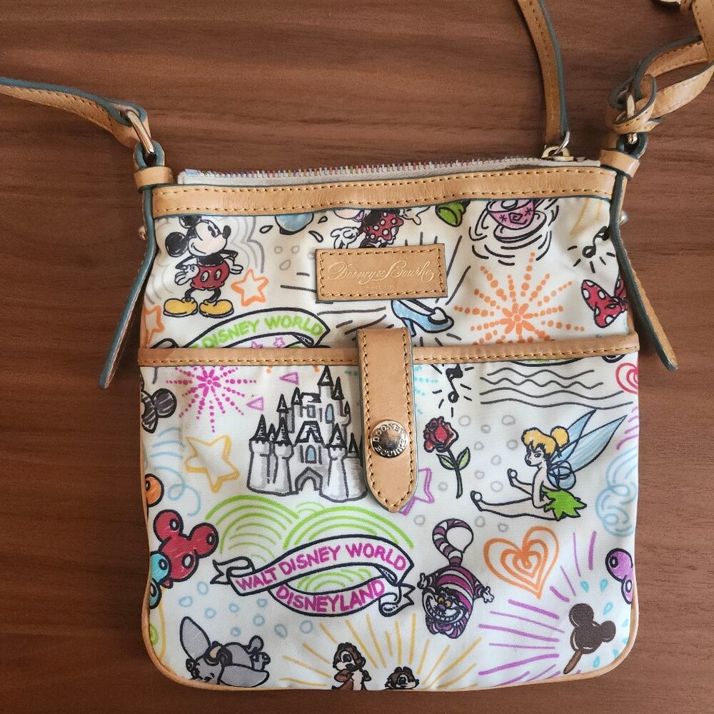 Dooney & Bourke Disney Parks Sketch Castle Tink Mickey Crossbody Purse Bag